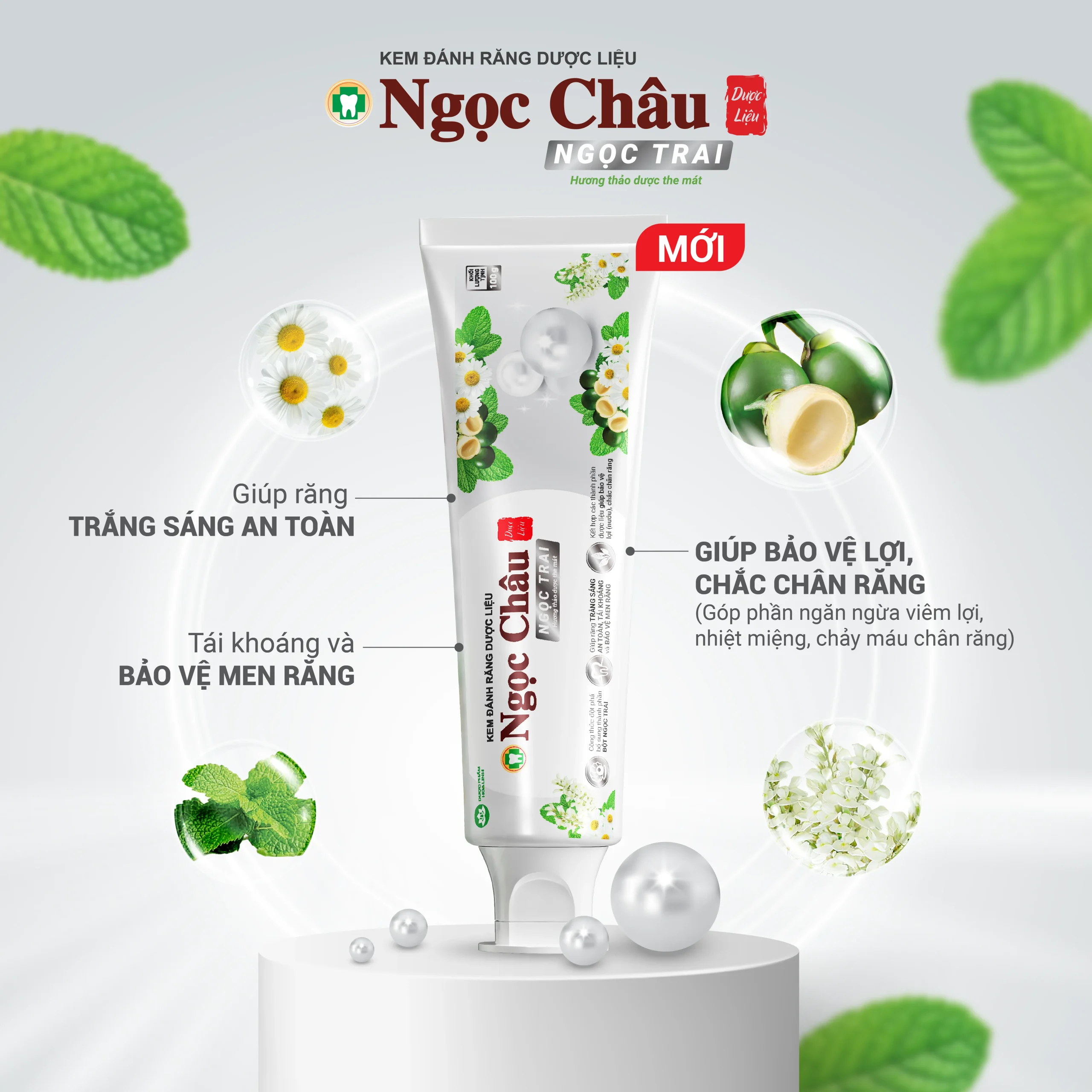 Kem đánh răng Dược liệu Ngọc Châu Ngọc Trai
